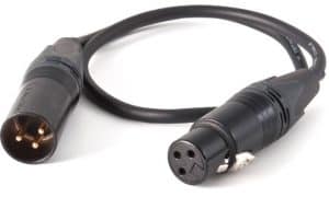 short XLR cable wire connector